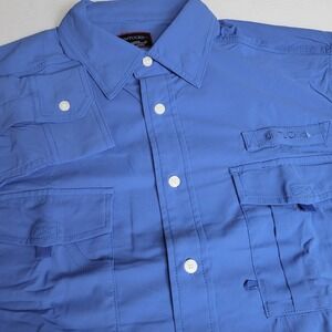 UNTUCKit Tenuta Rocca Mens‎ L Performance L/S Button Down Shirt Fishing NWT